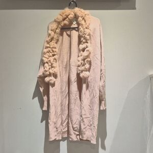 Pink Fur Lined Star Cardigan